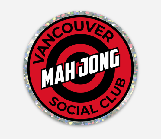 Vancouver Mah Jong Social Club Glitter Sticker