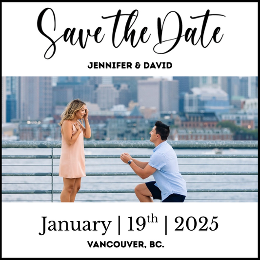 Personalized 2" x 2" Square Custom "Save the Date" Photo Magnets