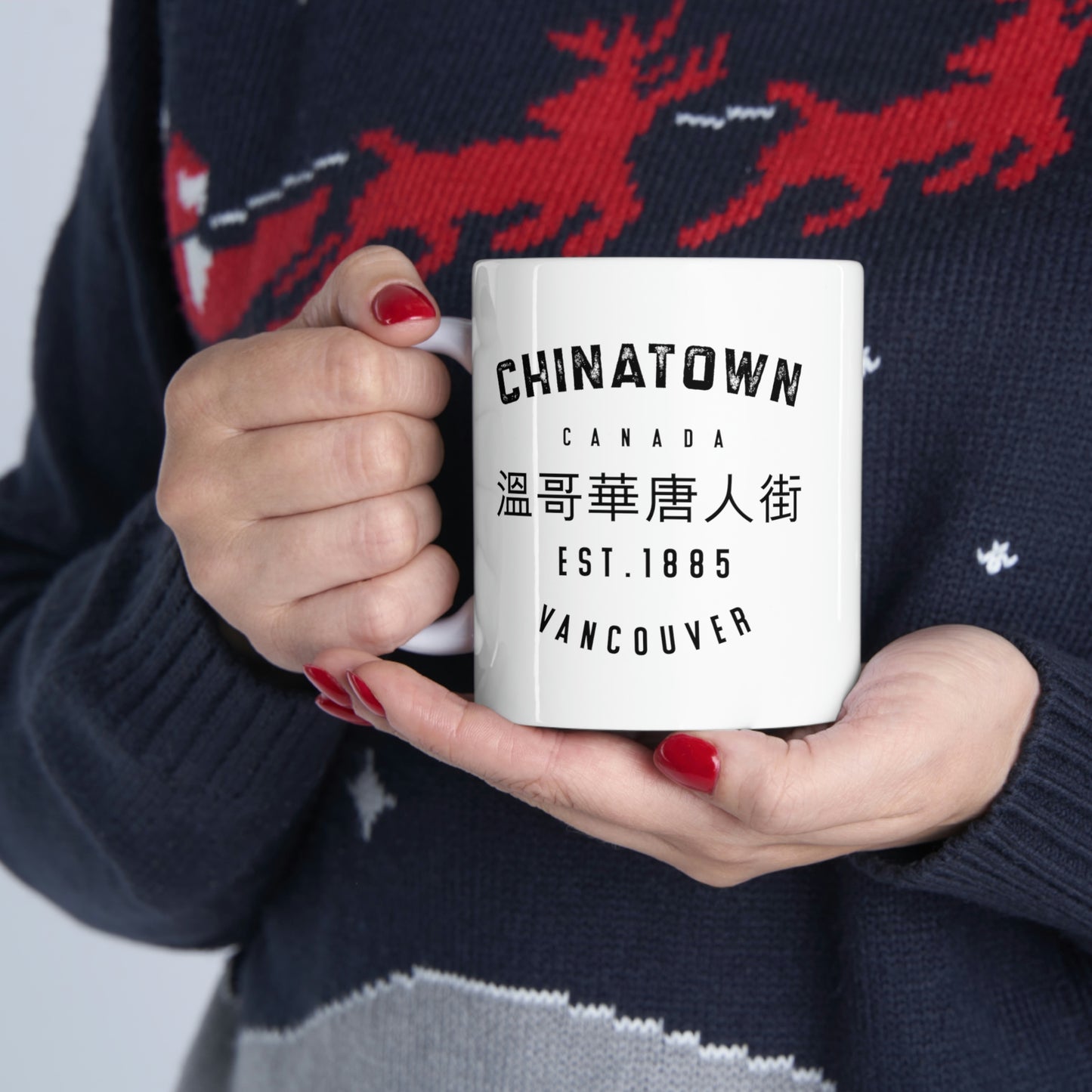 Vancouver Chinatown White Ceramic Mug 11oz